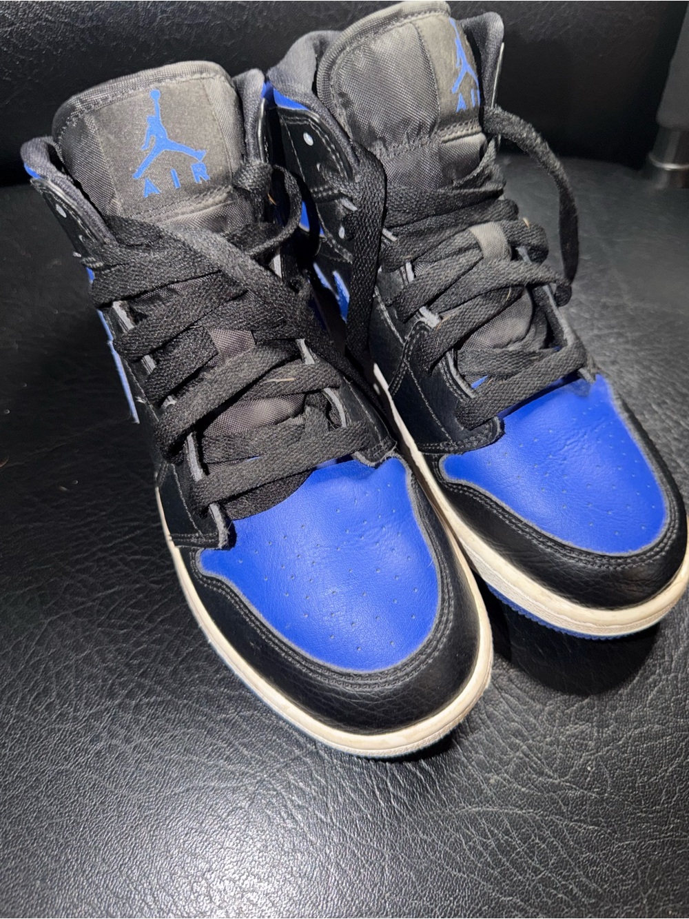 Jordan High Top Sneakers in Black and Royal Blue